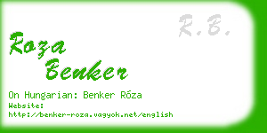 roza benker business card